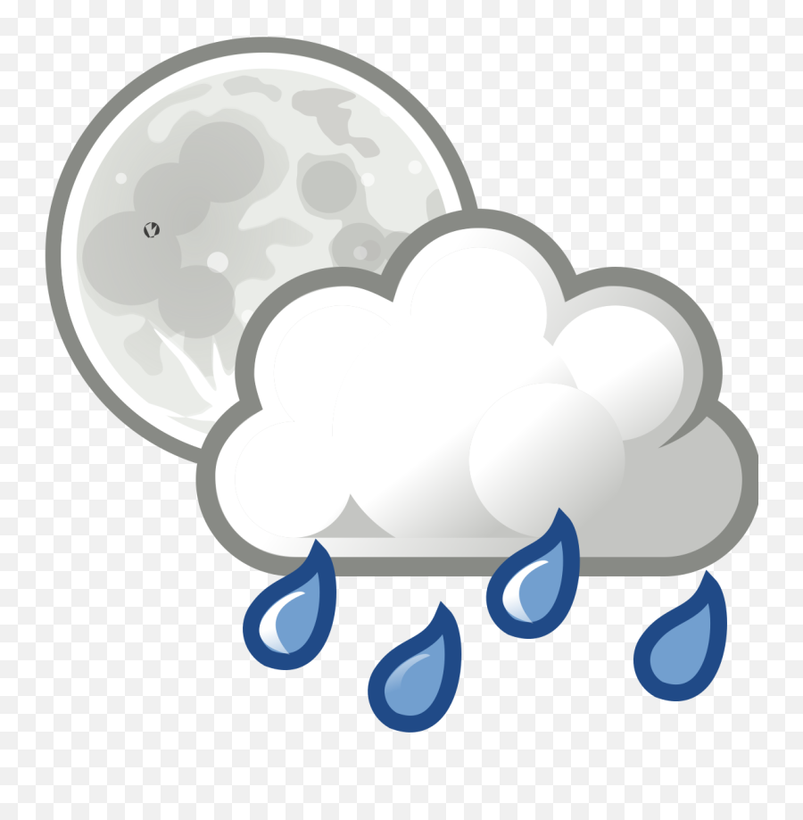 Fileweather - Nightcloudsrainsvg Wikimedia Commons Rain Cloud Sun Clipart Png,Night Clouds Png