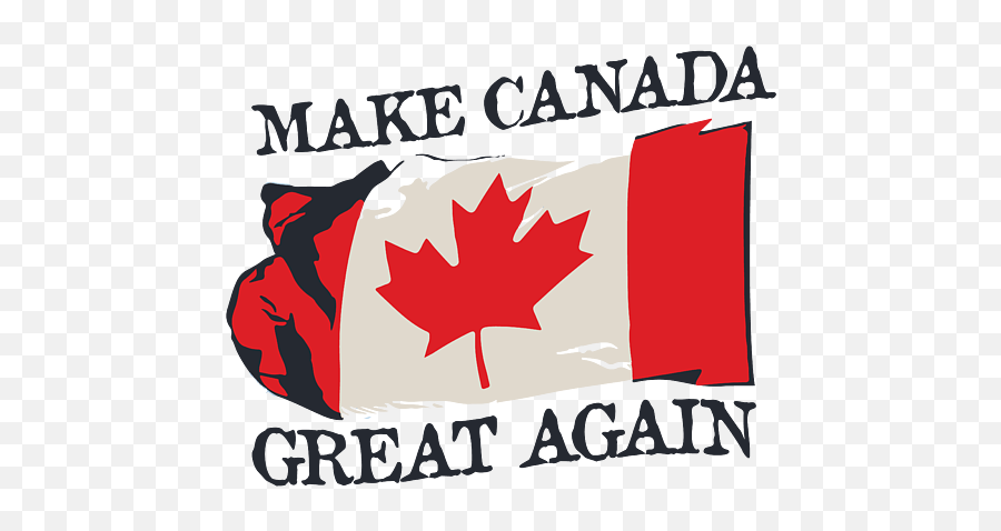 Make Canada Great Again Funny Canadian Flag Mcga Pun Greeting Card - Canada Funny Flag Png,Canada Flag Transparent