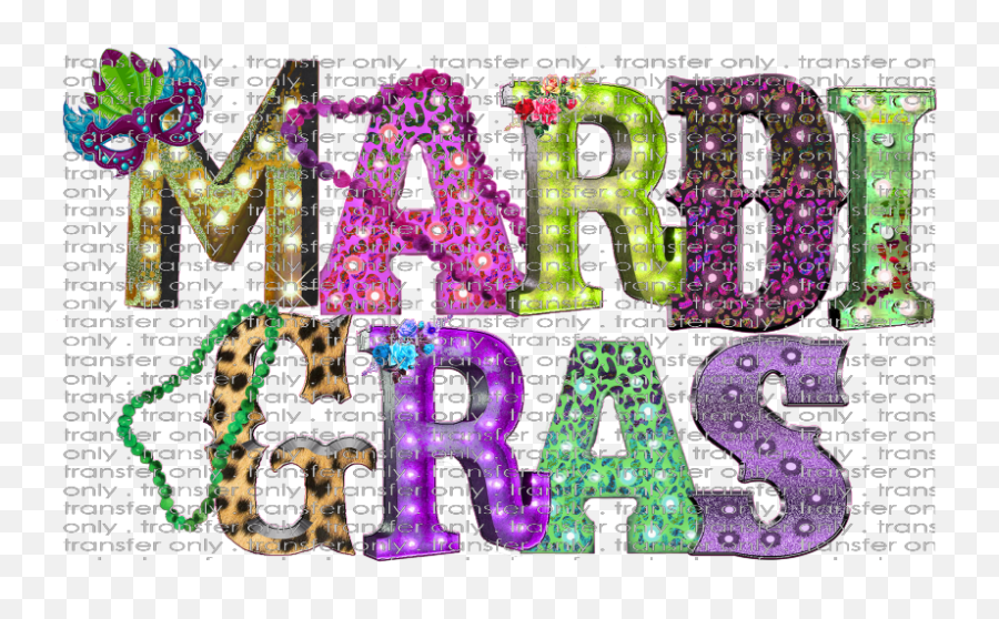 Siser Mg 14 Mardi Gras Mask And Beads - Graphic Design Png,Mardi Gras Beads Png