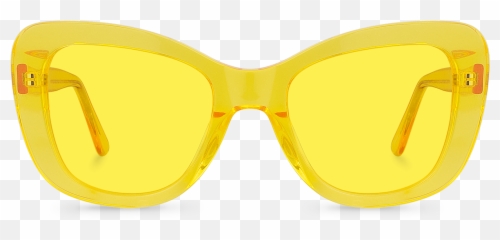 Claudette Yellow Butterfly Sunglasses - Wood Png,Yellow Butterfly Png