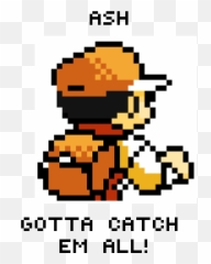 Pixilart - ash ketchum by XPERTPIXLER Pokemon Red 8 Bit png