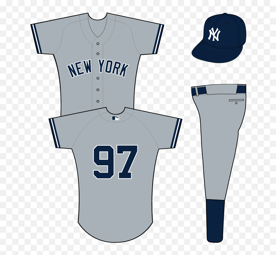 New York Yankees Road Uniform - American League Al Chris New York Yankees Uniform Away Png,New York Yankees Logo Png