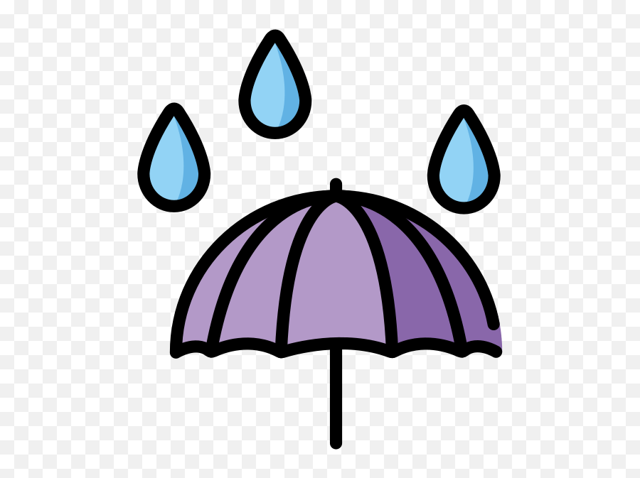 Umbrella With Rain Drops - Emoji Meanings U2013 Typographyguru Clip Art Png,Rain Emoji Png