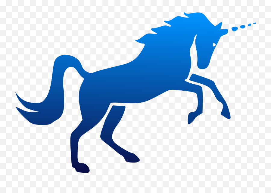 Download Blue Unicorn Png Transparent - Uokplrs Unicorn Silhouette Blue,Unicornio Png