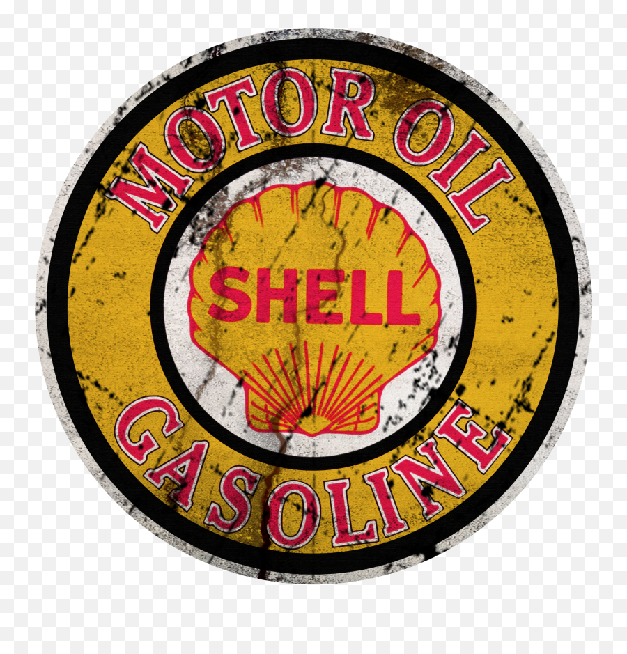 Vintage Shell Motor Oil Sign - Shell Gas Png,Shell Gas Logo