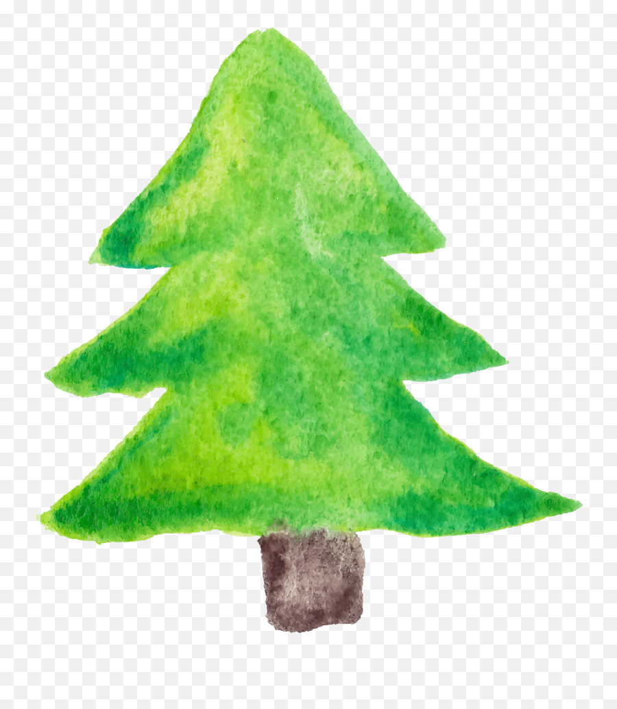 Download Watercolor Pine Tree Png - Christmas Tree,Watercolor Tree Png