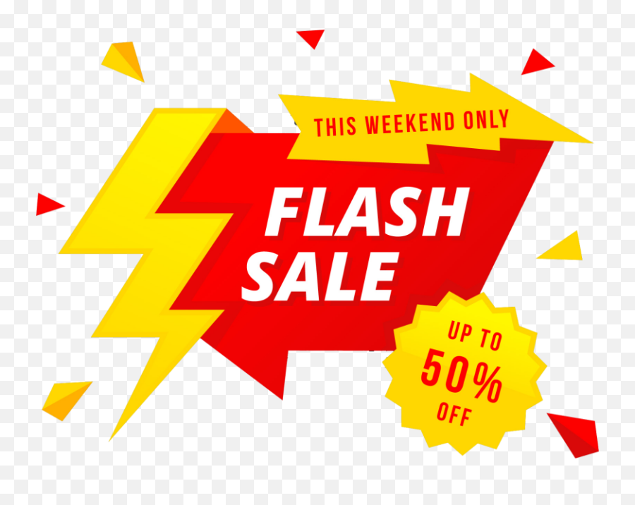 Sales Promotion Vector Png - Flash Sale Template,Yellow Background Png