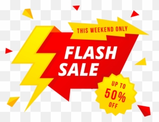 Sales Promotion Vector Png - Flash Sale Template,Yellow Background Png