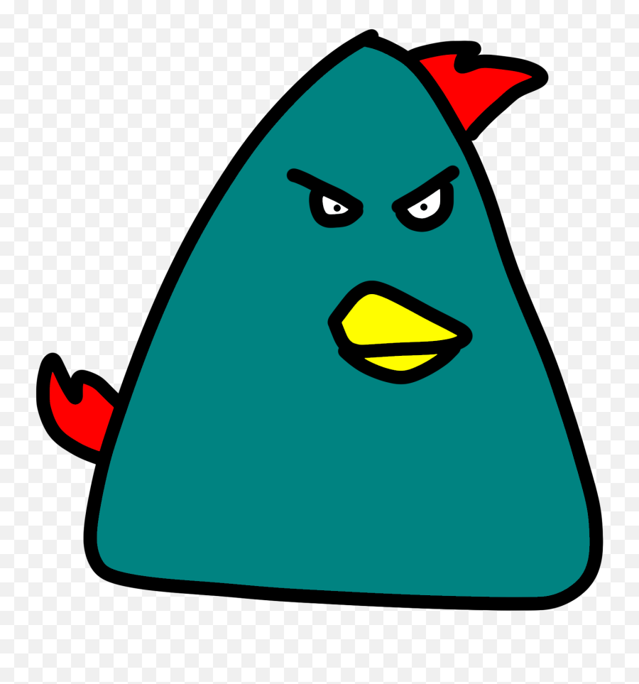 Triangle Teal Bird Is A Super Big - Blue Angry Bird Triangle Png,Big Bird Png