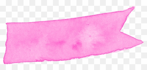 7 Pink Watercolor Ribbon Banner - Png
