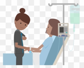 Download Health Care Hospital Nursing - Patient In Hospital Patients Cartoon No Background Png,Patient Png
