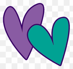 Teal Double Heart Clipart - WikiClipArt Hearts Clipart No Background png