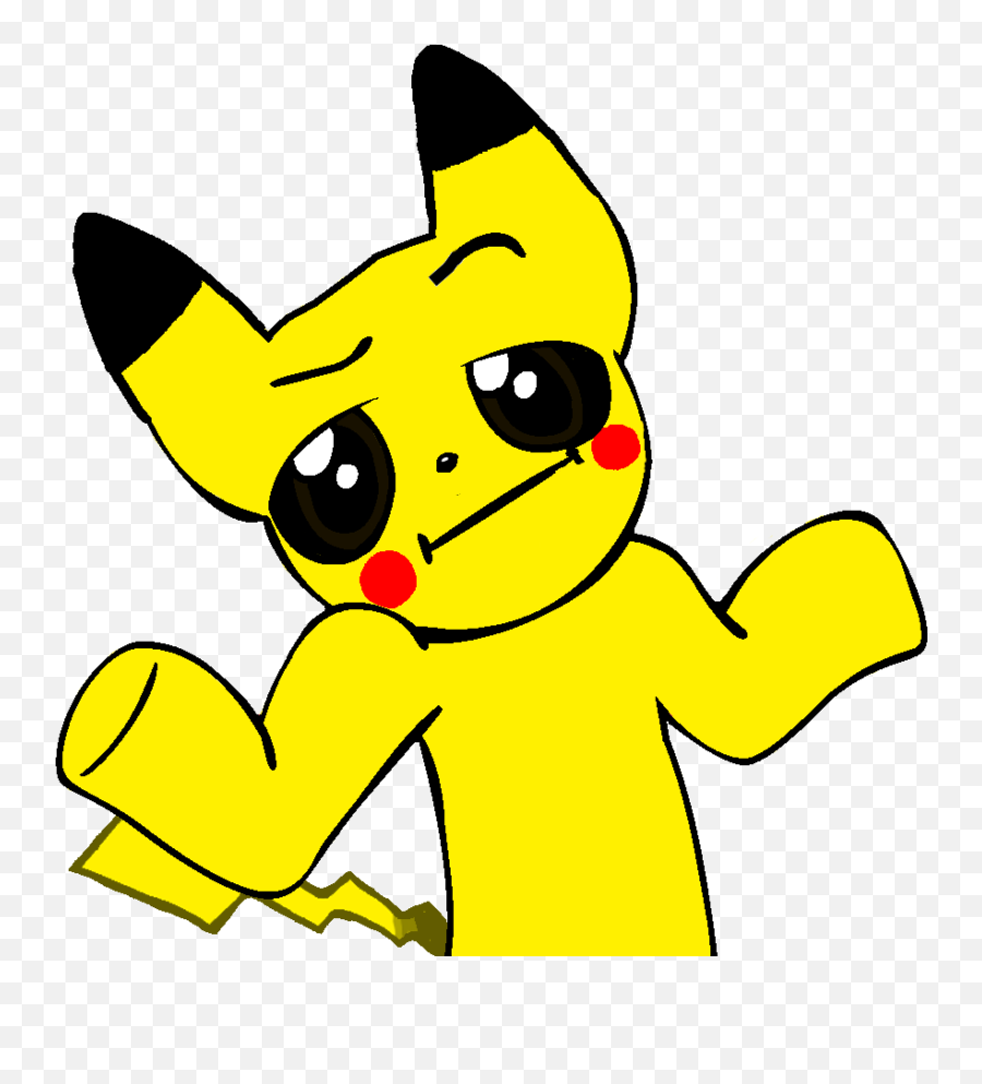 37kib 872x936 Pikachu Shrug - Pikachu Shrug Png,Shrug Emoji Transparent