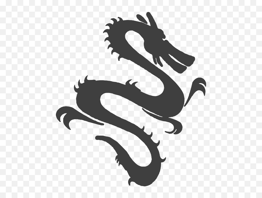 Use Grey Silhouette Dragon Icon Png - Simple Chinese Dragon Design,Dragon Icon Png