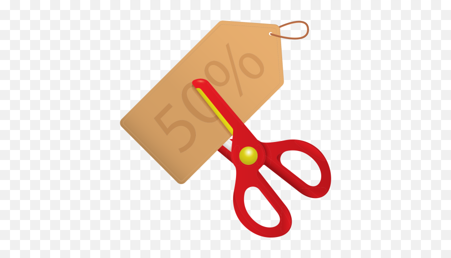 Scissors Cutting A Discount Tag Png - Png 519 Free Png Swing Tag,Free Tag Png