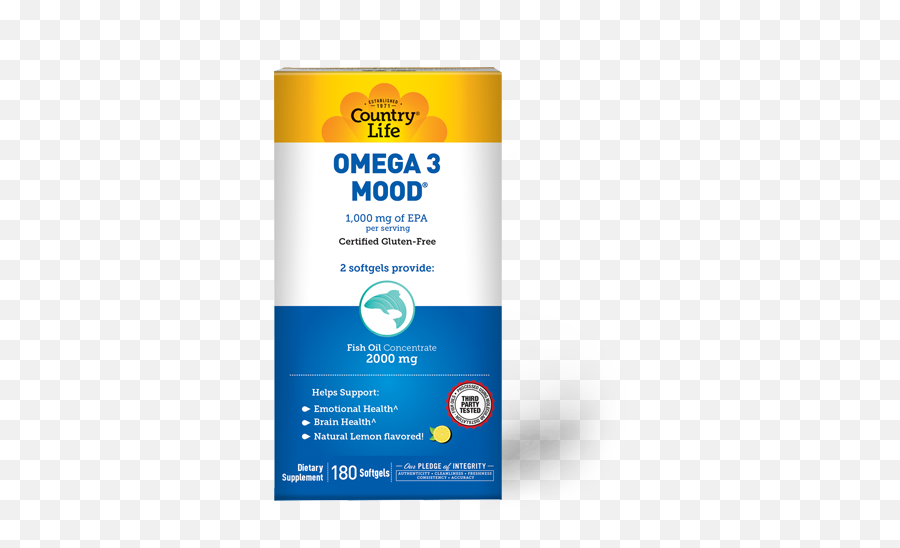 Omega - 3 Mood Country Life Vitamins Omega 3 Mood Country Life Png,Epa Icon