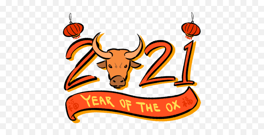 Chinese New Year Of The Ox Sticker - Chinese New Year Gif Happy New Year Ox Png,Android Icon Chinese