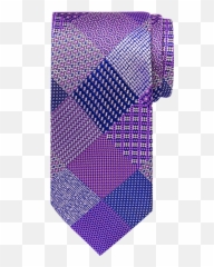 Pronto Uomo Navy U0026 Purple Quilted Check Narrow Tie - Menu0027s Accessories Wearhouse Vertical png