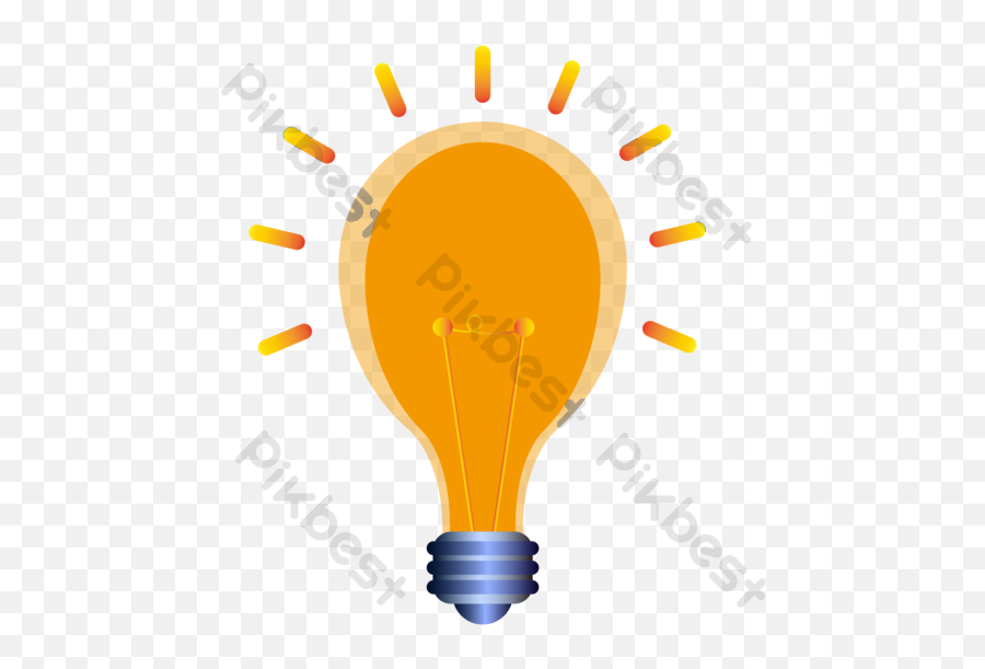 Cartoon Light Bulb Vector Elements Png Images Ai Free - Vetor Lampada Desenho,Light Buld Icon