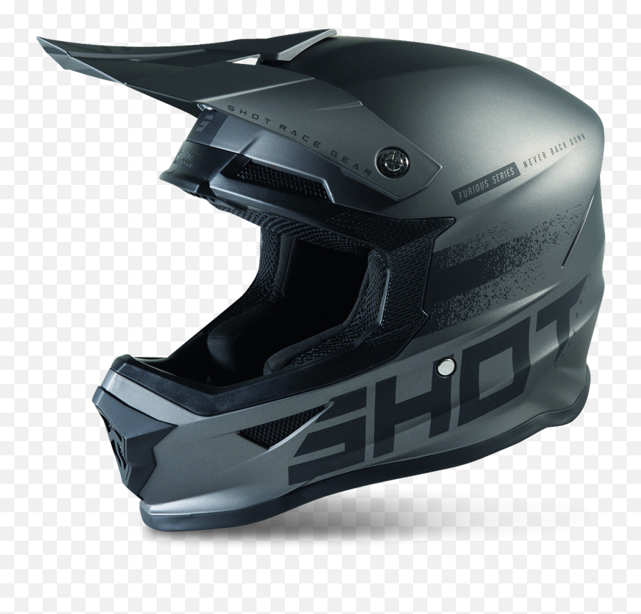 Shot Furious Raw 20 Mx Helmet Black - Grey Shot Helm Png,Icon Raven Helmet