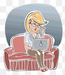 8 Tips For Remote Hiring Without In - Person Interviews Woman Home Office Illustration Png