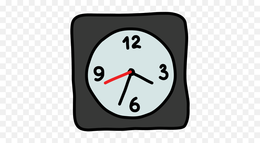 Clock Icon In Doodle Style - Solid Png,Clock In Icon