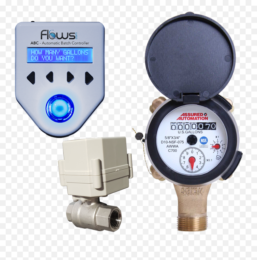 Batching System With Positive Displacement Water Meter And Ball Valve - Water Metering Png,Water Meter Icon