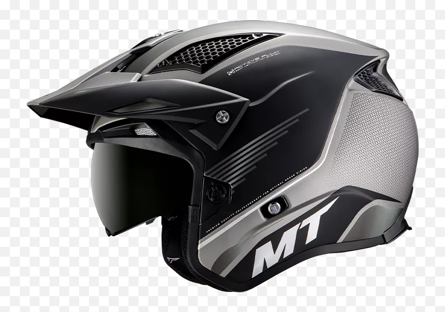 Motorcycle Helmet Accessories - Casco Trial Con Pantalla Gris Png,Icon Devil Dog Helmet