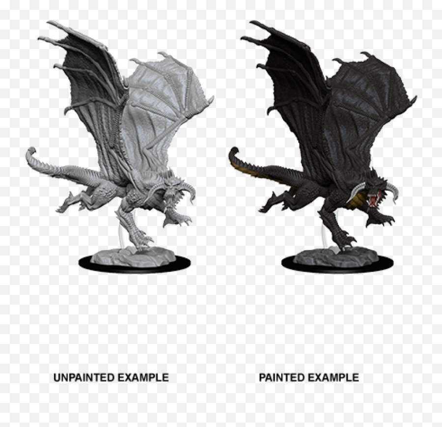 Du0026d - Nolzuru0027s Marvelous Unpainted Minis Young Black Dragon Marvelous Miniatures Black Dragon Png,Black Dragon Png