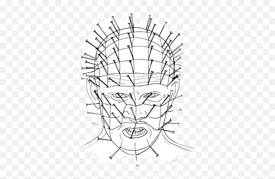 Pinhead Drawing Banner Transparent - Candyman Coloring Pages Png,Pinhead Png