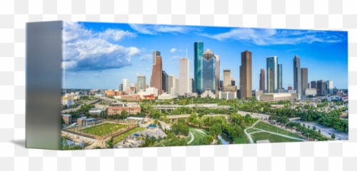 Houston Skyline Aerial Panorama - Eleanor Tinsley Park Png,Houston Skyline Png