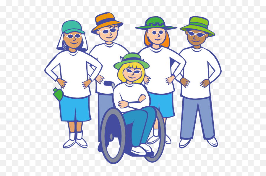 Best Group Of People Clipart 23269 - Clipartioncom Person With Disability Clipart Png,Group Of People Walking Png