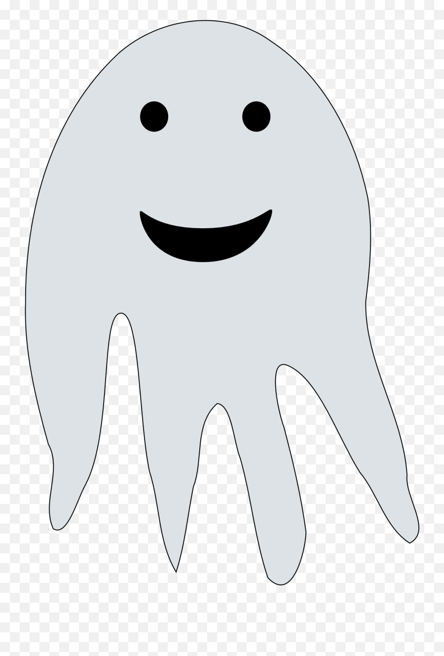 Happy Grey Ghost Clipart Free Image - Happy Soul Ghost Png,Ghost Clipart Png