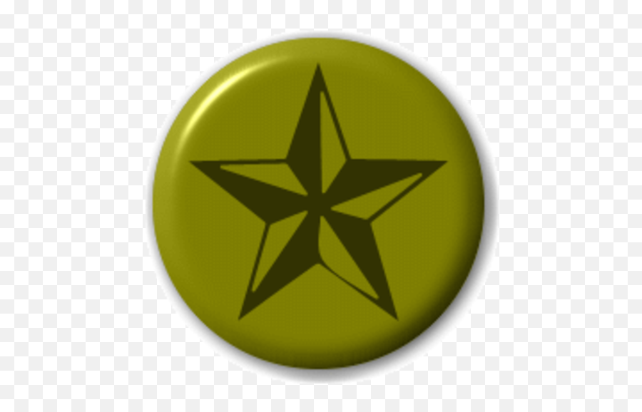 Small 25mm Lapel Pin Button Badge Novelty Brown And Green Nautical Star - Nautical Star Tattoo Png,Nautical Star Png