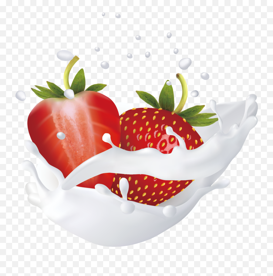 Download Vector Splash Strawberry - Strawberry Milk Png Transparent Strawberry Splash Png,Transparent Strawberry