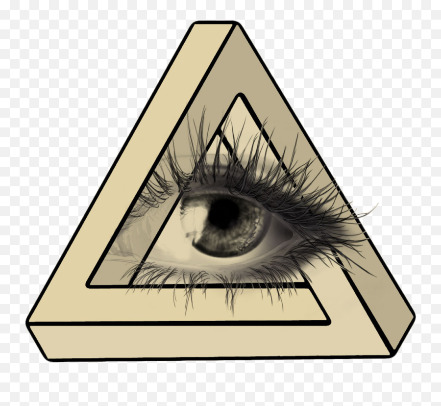 Download Eye Penrose Illusion Optical Triangle Drawing - Penrose Triangle Tattoo Designs Png,Eye Clipart Png