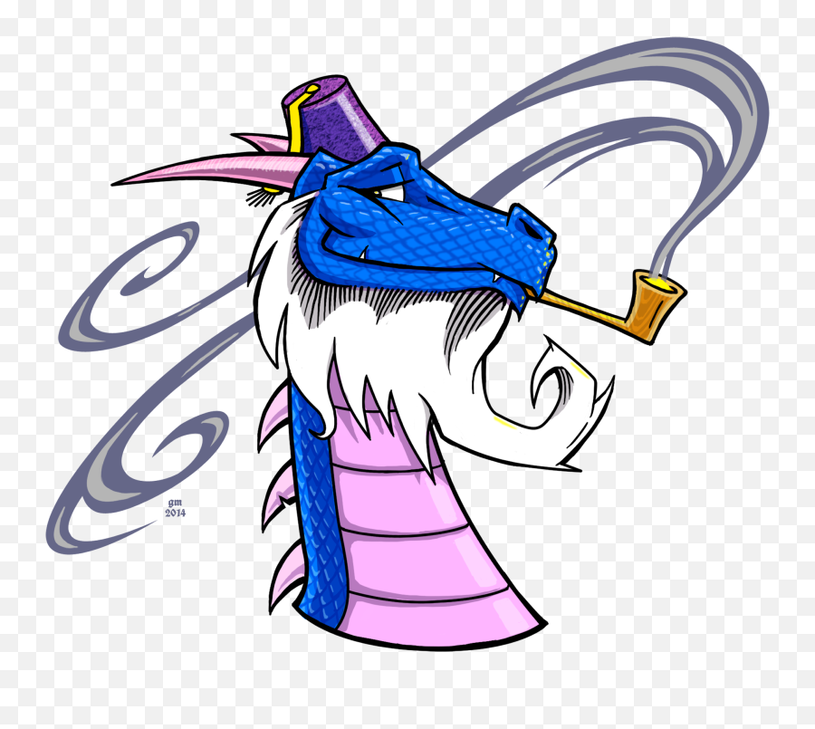 Pink Dragon With A White Beard - Dragon With A Beard Png,White Beard Png