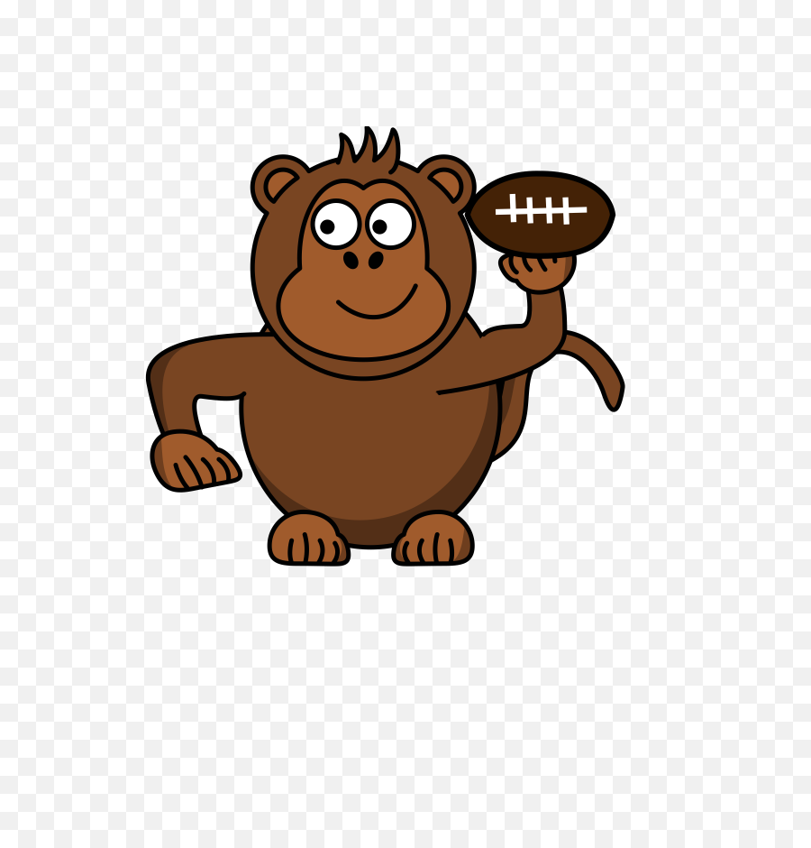 Monkey Football Svg Clip Arts Download - Near Prepositions Of Place Png,Football Clipart Png