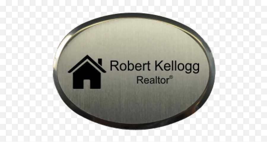 Real Estate Oval Name Tag With Executive Holder 25 X 175 - Circle Png,Nametag Png
