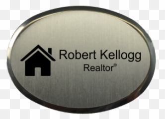Real Estate Oval Name Tag With Executive Holder 25 175 - Circle png