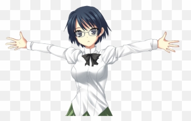 My Waifu Is Shizune - Anime Girl Arms Out Full Size Png Shizune Katawa Shoujo,Waifu Png