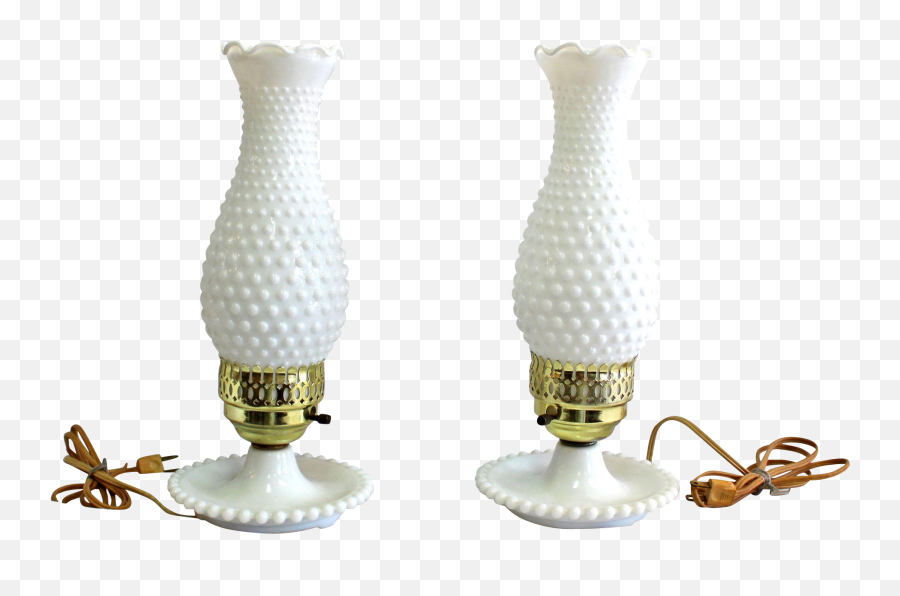 Milk Glass Lamps - Fenton Hobnail Milk Glass Hurricane Lamp Png,Milk Glass Png