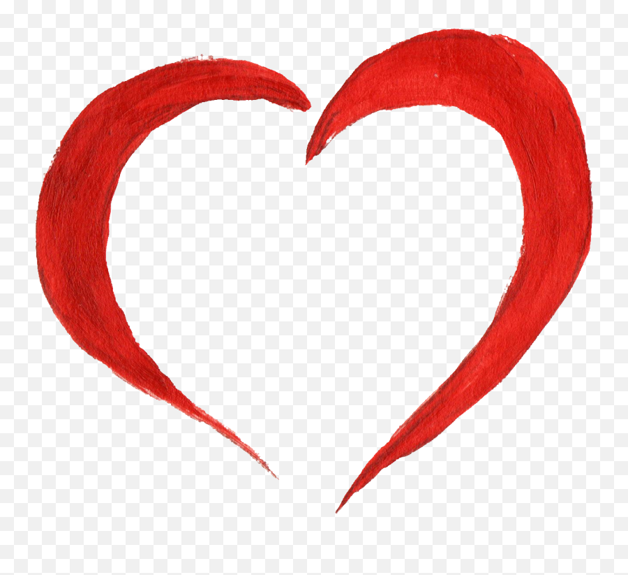 Heart Clipart Brush Stroke Transparent - Red Heart Paint Png,Paint Stroke Png