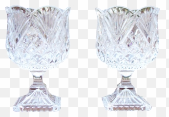 Crystal Glass Goblet Candle Holders - Serveware png