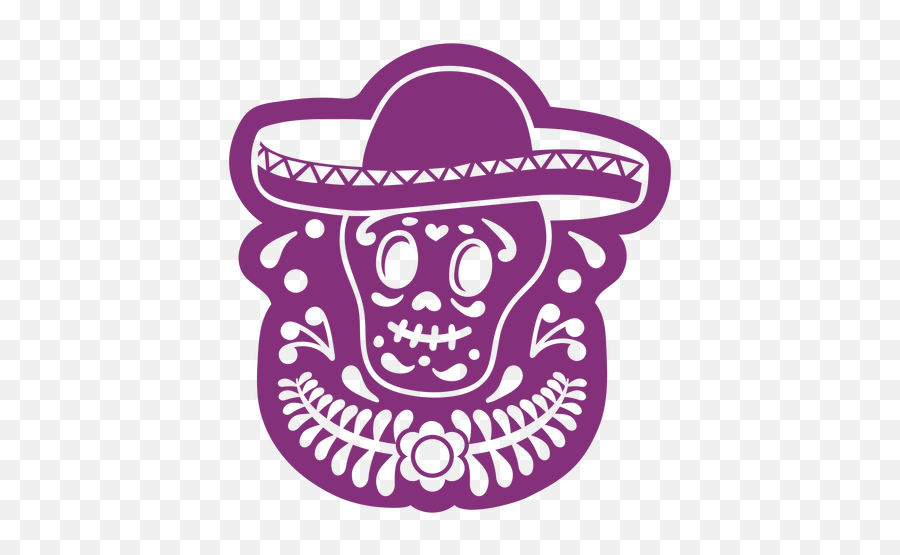 Mexican Skull Sombrero Papel Picado - Transparent Png U0026 Svg Taman Air Mancur Menari Kenjeran,Papel Picado Png
