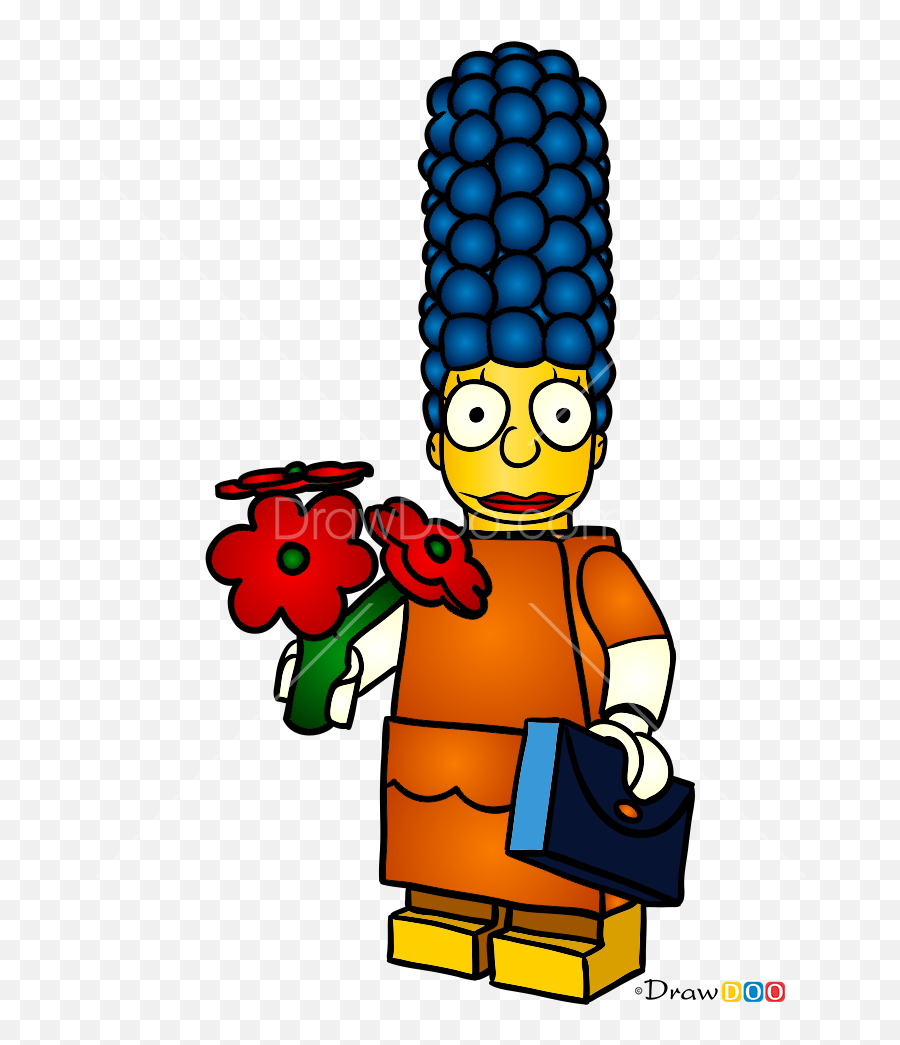 How To Draw Marge Simpson Lego Simpsons - Fictional Character Png,Marge Simpson Png
