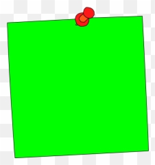 Green Clipart Sticky Note - Notes png