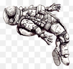 Spaceman Sticker - Sketch Astronaut Transparent Cartoon Drawing png
