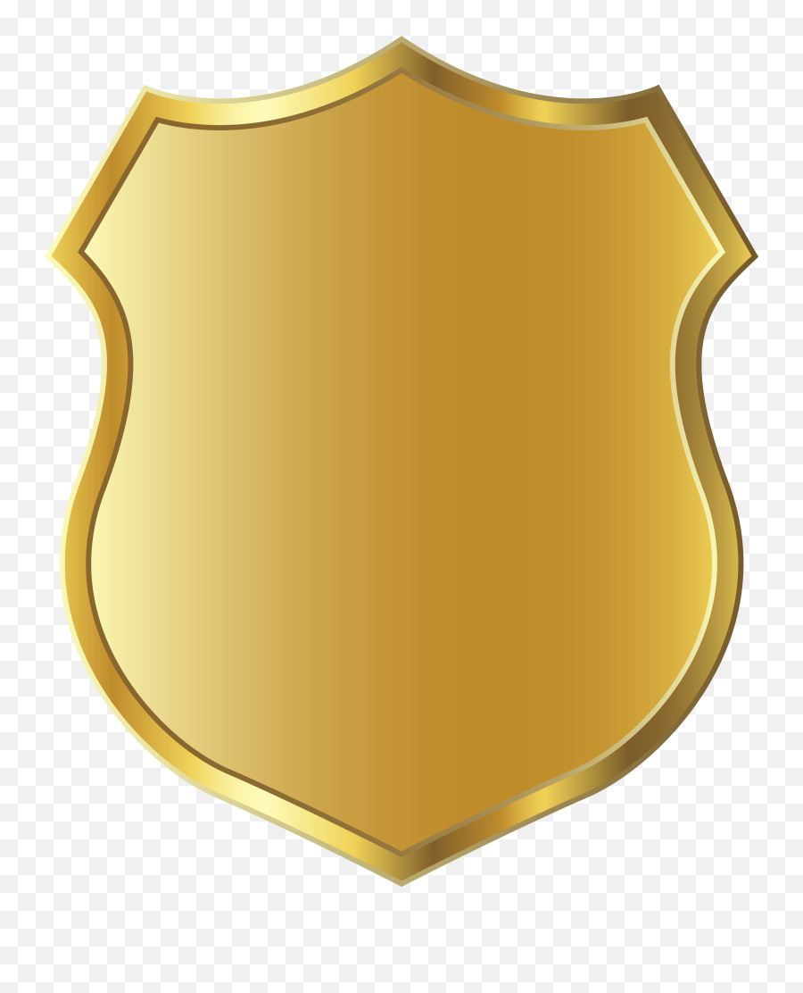 Gold Shield Transparent Png Clipart - Police Badge Clipart Transparent Background,Shield Png