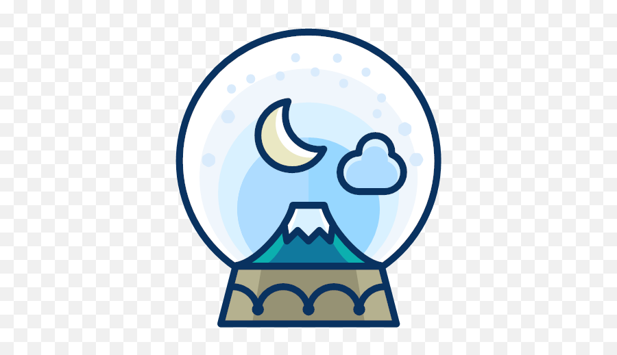 Decoration Moon Mountain Snowglobe Icon Png
